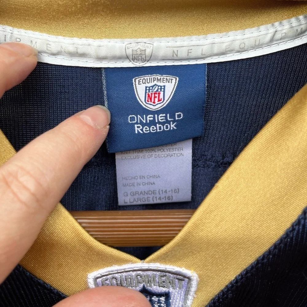 Reebok Navy and Gold NFL Jersey #8 Bradford